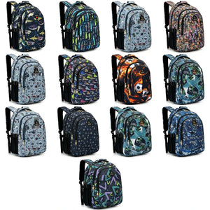 OR&MI - Zaino scuola con imbottitura maschile femminile uomo donna fantasia capiente multitasche spalliere LINEA 2