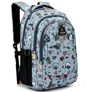 OR&MI - Zaino scuola con imbottitura maschile femminile uomo donna fantasia capiente multitasche spalliere