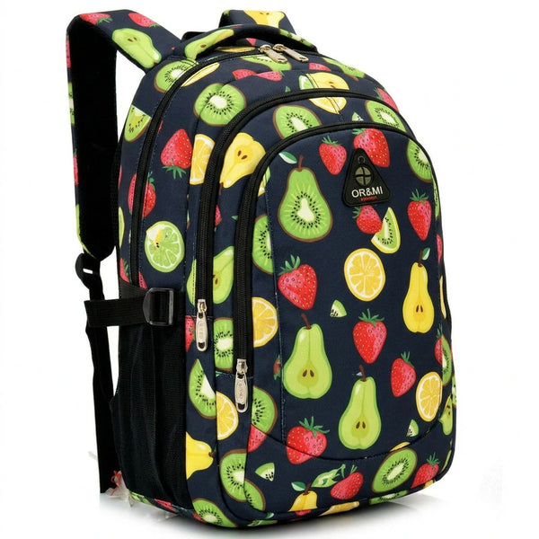 OR&MI - Zaino scuola con imbottitura maschile femminile uomo donna fantasia capiente multitasche spalliere