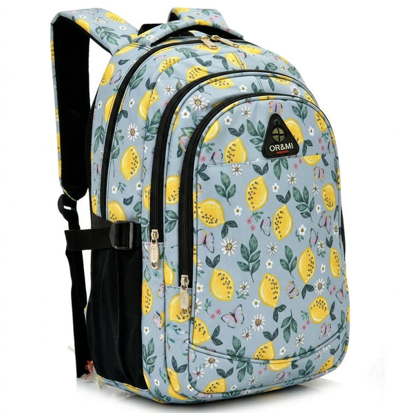 OR&MI - Zaino scuola con imbottitura maschile femminile uomo donna fantasia capiente multitasche spalliere