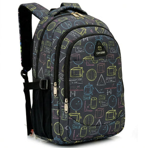 OR&MI - Zaino scuola con imbottitura maschile femminile uomo donna fantasia capiente multitasche spalliere LINEA 2
