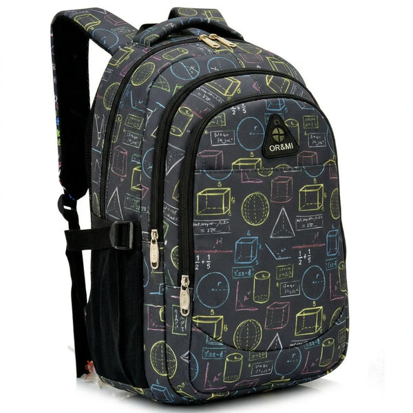 OR&MI - Zaino scuola con imbottitura maschile femminile uomo donna fantasia capiente multitasche spalliere LINEA 2