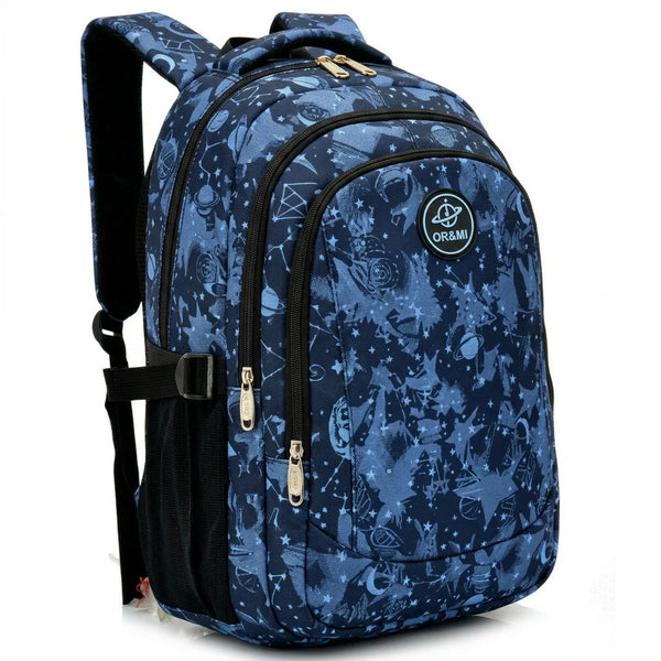OR&MI - Zaino scuola con imbottitura maschile femminile uomo donna fantasia capiente multitasche spalliere LINEA 2