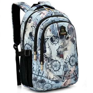 OR&MI - Zaino scuola con imbottitura maschile femminile uomo donna fantasia capiente multitasche spalliere
