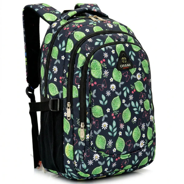 OR&MI - Zaino scuola con imbottitura maschile femminile uomo donna fantasia capiente multitasche spalliere