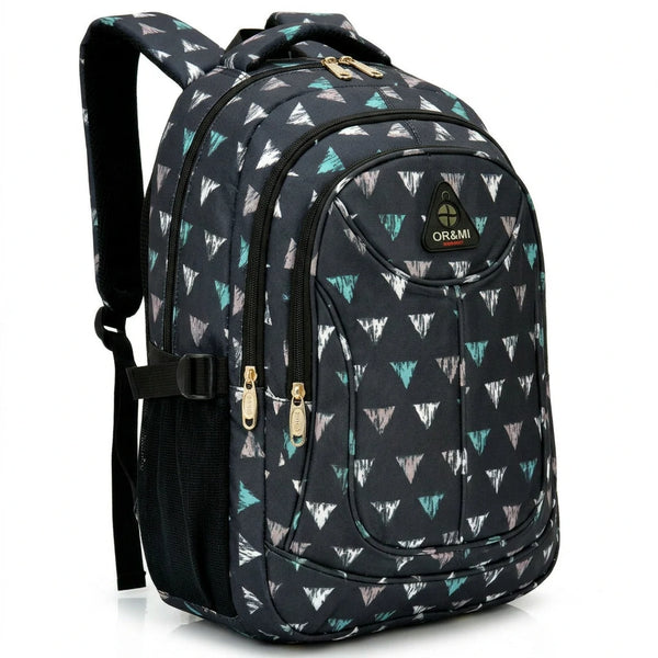 OR&MI - Zaino scuola con imbottitura maschile femminile uomo donna fantasia capiente multitasche spalliere LINEA 2