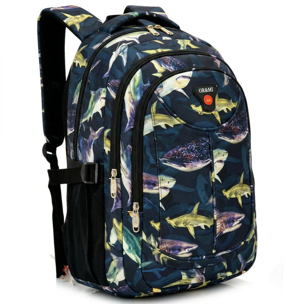 OR&MI - Zaino scuola con imbottitura maschile femminile uomo donna fantasia capiente multitasche spalliere LINEA 2