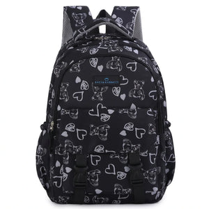 Baci&Abbracci - Zaino scuola viaggio con imbottitura femminile donna fantasia orsacchiotti cuori ragazza