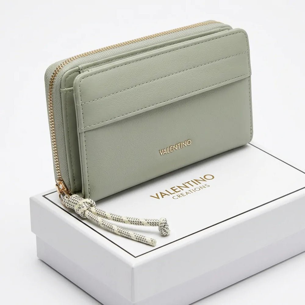 Valentino Creations - portafoglio firmato donna con scatola porta carte donna novità simil pelle idea regalo zip