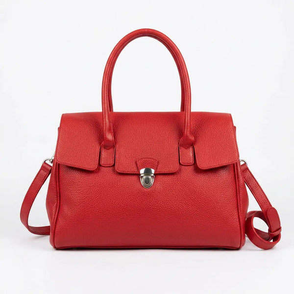 La Bellin - borsa in simil pelle a spalla con tasca frontale tracolla