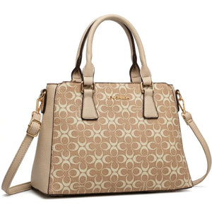 Coconuda - Borsa bauletto spalla simil pelle fantasia Logata tote bag tracolla