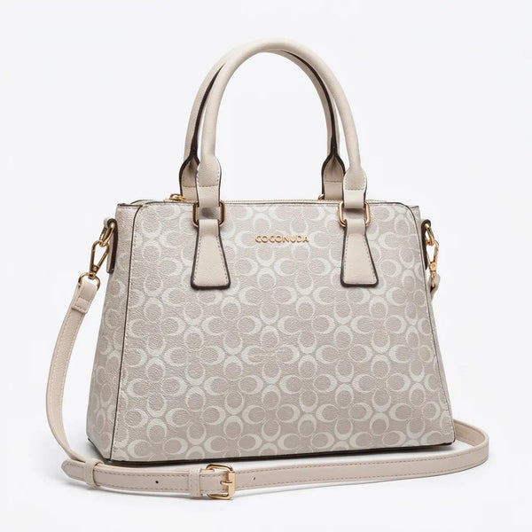 Coconuda - Borsa bauletto spalla simil pelle fantasia Logata tote bag tracolla