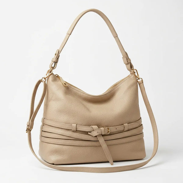 DUDLIN - Borsa donna hobo sacco a spalla tracolla con multi tasche mono manico cinghie