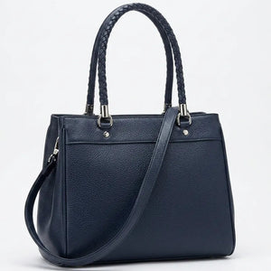 DUDLIN - Borsa donna toto bag a tracolla con multi tasche spalla elegante manici intrecciati