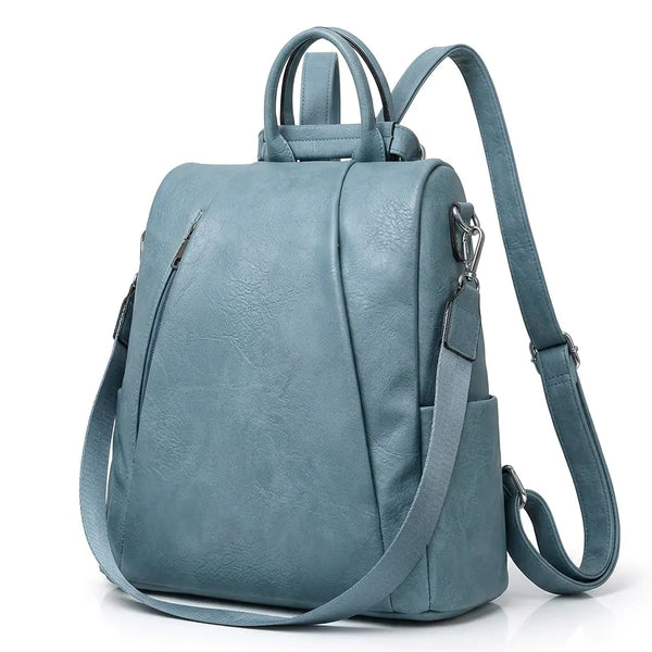 DUDLIN - borsa zaino 2in1 eco pelle venata TRASFORMABILE donna cuoio casual passeggio