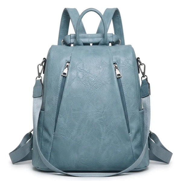 DUDLIN - borsa zaino 2in1 eco pelle venata TRASFORMABILE donna cuoio casual passeggio