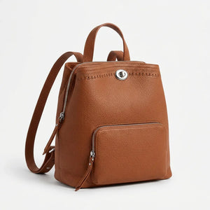 Tommassini - Zaino eco pelle multi tasche donna zainetto passeggio comodo moda pera