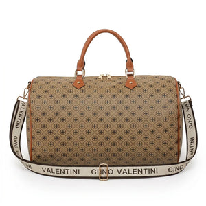 Valentini Gino - Borsa Donna borsone logato fantasia logo viaggio passeggio bauletto baule grande