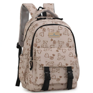 Baci&Abbracci - Zaino scuola viaggio con imbottitura femminile donna fantasia orsacchiotti cuori ragazza