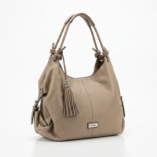 CHARRO - Borsa Donna sacco grande Hobo Casual manici intrecciati morbida 2026