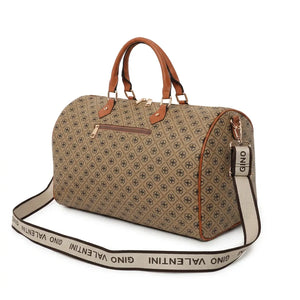 Valentini Gino - Borsa Donna borsone logato fantasia logo viaggio passeggio bauletto baule grande
