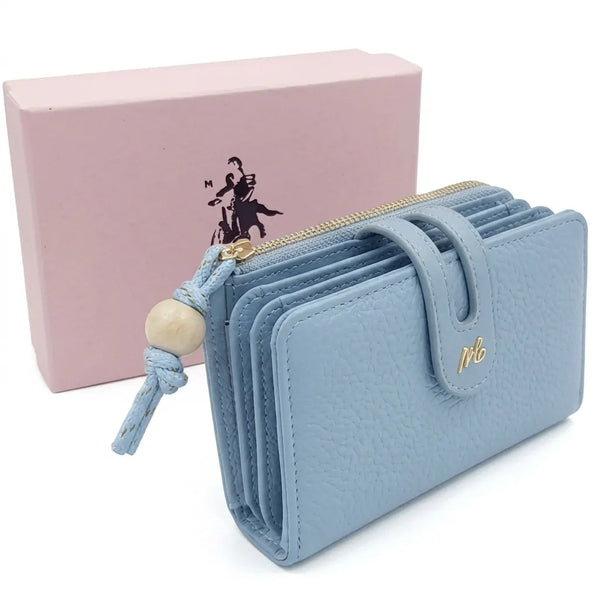 Mariella Burani  - portafoglio trifold portamonete firmato donna con scatola porta carte donna novità simil pelle zip
