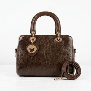 Dudlin - Borsa Donna bauletto borsetta bag Casual rigido simil pelle squamata lucida