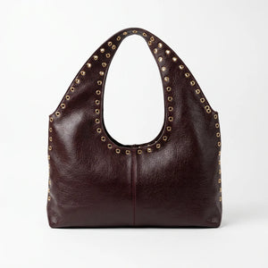PODRI - Borsa a Spalla Donna simil Pelle Morbida Borsa hobo sacco borchie
