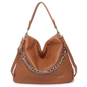 Valentini Gino - Borsa spalla nuova Donna hobo bag sacco secchio con catena mono manico spalla e tracolla