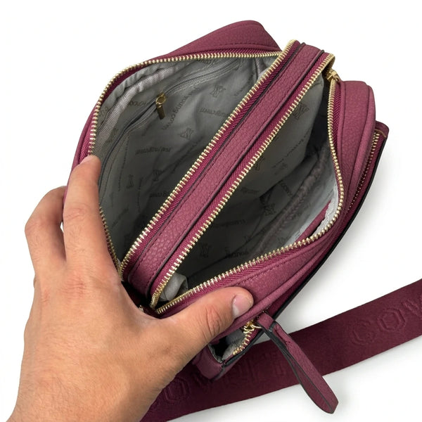 YYCOVERI - Borsa borsetta donna a tracolla firmata multitasche 4 tasche con cerniera nuova