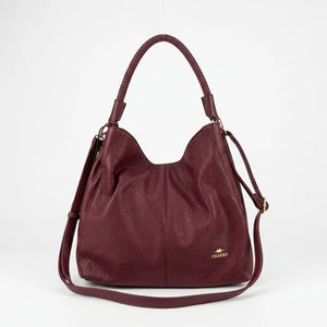 CHARRO - Borsa a Spalla Donna Beige in Pelle Morbida Borsa Hobo Grande con Tracolla monomanico