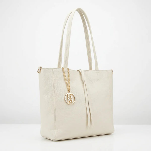 La Tote bag - Borsa 2in1 firmata GYOIAMEA shopping con pochette spalla donna grande simil pelle venata