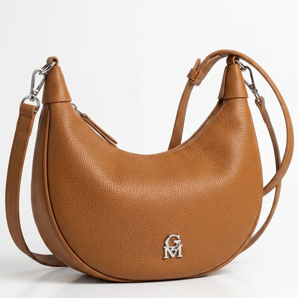 La Duo - Borsa trasformabile 2 in 1 firmata GYOIAMEA mezzaluna a spalla tracolla monomanico rimovibile donna grande simil pelle
