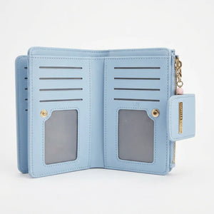 Mariella Burani  - portafoglio trifold portamonete firmato donna con scatola porta carte donna novità simil pelle zip (Copia)