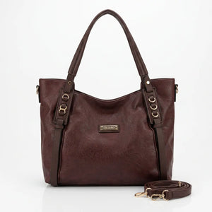 CHARRO - Borsa a Spalla Donna Beige simil Pelle Morbida Borsa shopping Grande con Tracolla