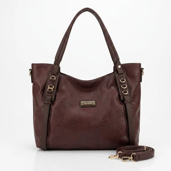 CHARRO - Borsa a Spalla Donna Beige simil Pelle Morbida Borsa shopping Grande con Tracolla