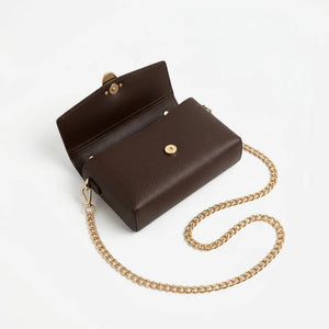 Valentino Creations - Tracolla in simil pelle martellata borsetta rigida borchie