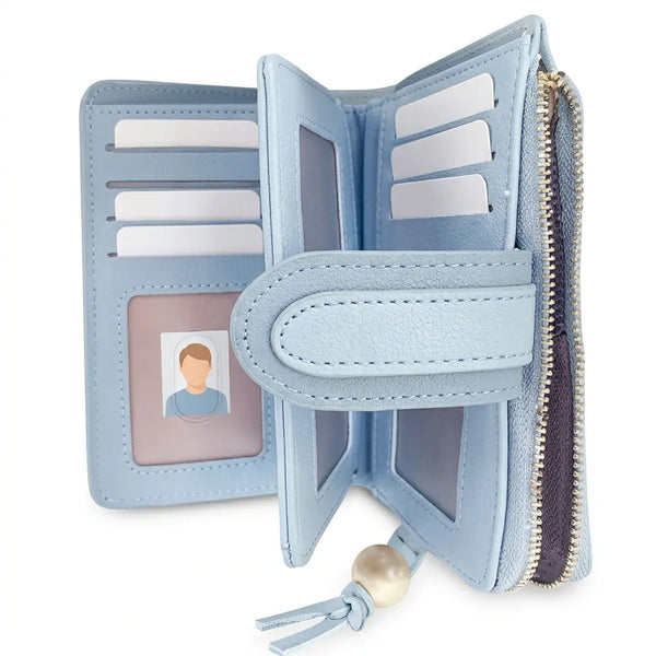 Mariella Burani  - portafoglio trifold portamonete firmato donna con scatola porta carte donna novità simil pelle zip