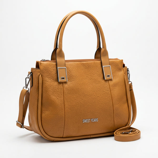 Sweet Years - Borsa donna a shopping tote spalla e tracolla eco pelle morbida