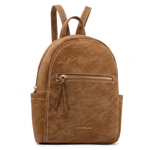 COCONUDA - borsa trasfmormabile zaino 2in1 donna pelle scamosciato camoscio cuoio spalla casual passeggio