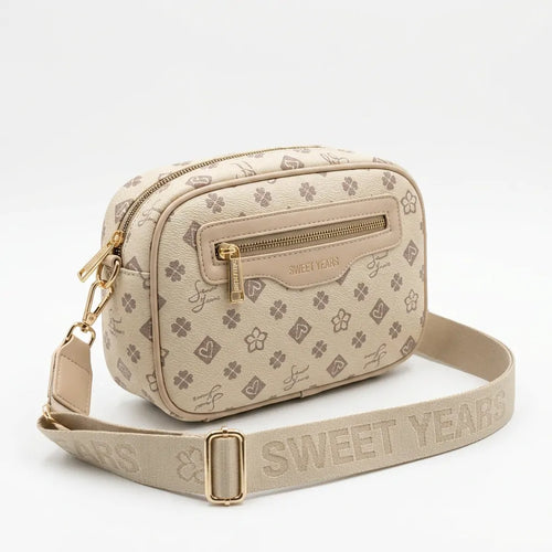 Sweet Years - Borsa firmatazip cerniere logata tracolla donna logo zip tracolla fantasia multi tasche