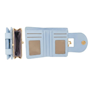 Mariella Burani  - portafoglio portamonete clucht piccolo firmato donna con scatola porta carte donna novità simil pelle zip