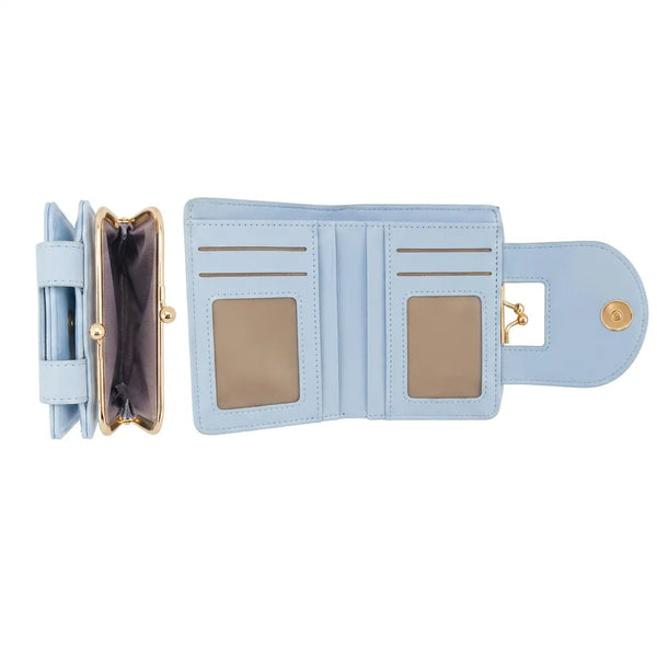 Mariella Burani  - portafoglio portamonete clucht piccolo firmato donna con scatola porta carte donna novità simil pelle zip