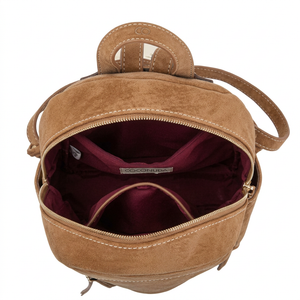 COCONUDA - borsa trasfmormabile zaino 2in1 donna pelle scamosciato camoscio cuoio spalla casual passeggio