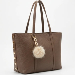 PODRI - Borsa a Spalla Donna simil Pelle Morbida Borsa shopping Grande borchie chiodi