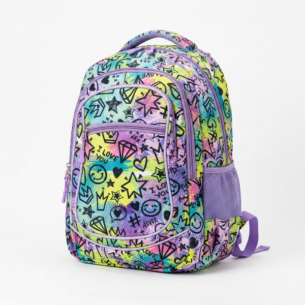 Zaino scuola con imbottitura maschile femminile uomo donna fantasia capiente multitasche spalliere