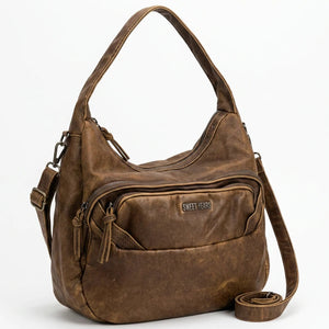 Sweet years - Borsa a Spalla Donna simil Pelle sacco mono manico effetto vintage con tracolla