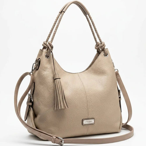 CHARRO - Borsa Donna sacco grande Hobo Casual manici intrecciati morbida 2026