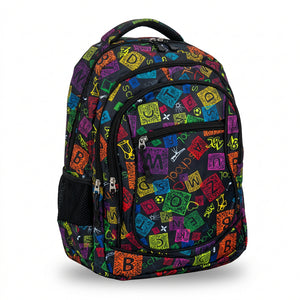Zaino scuola con imbottitura maschile femminile uomo donna fantasia capiente multitasche spalliere capiente