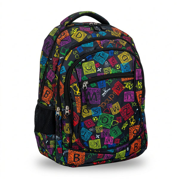 Zaino scuola con imbottitura maschile femminile uomo donna fantasia capiente multitasche spalliere capiente